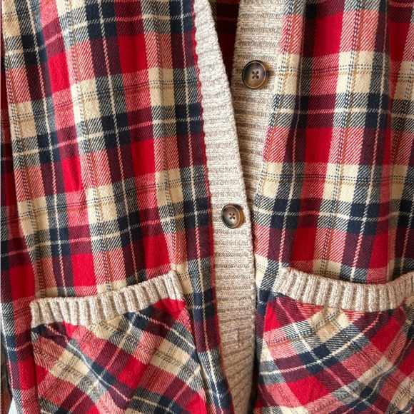 Red Plaid Button-Up Jacket - Picture 2 of 5